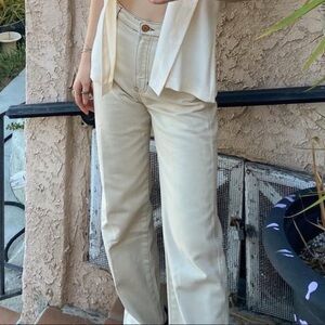 Reformation Cream Straight Leg Jeans Women’s Size 25